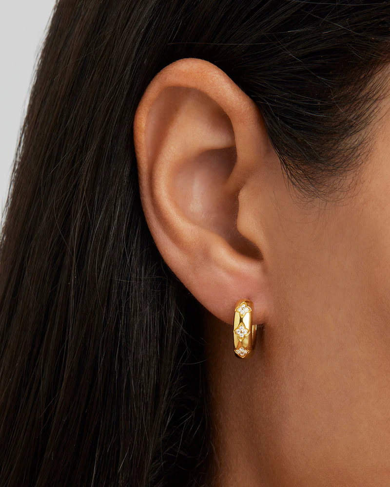 18k Gold Vermeil Dancing in the Wind Chain Earrings