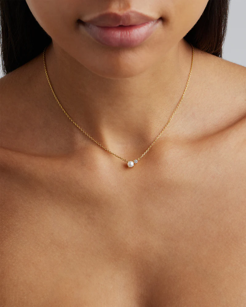 18k Gold Vermeil Crystal Dust Choker