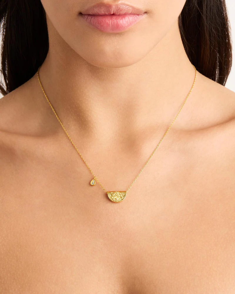 18k Gold Vermeil Crystal Dust Choker