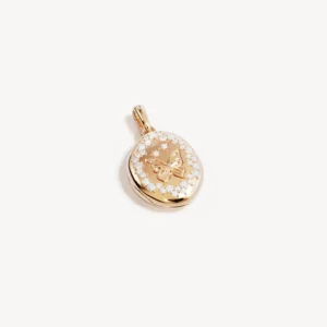 18k Gold Vermeil With Freedom I Become Locket Pendant